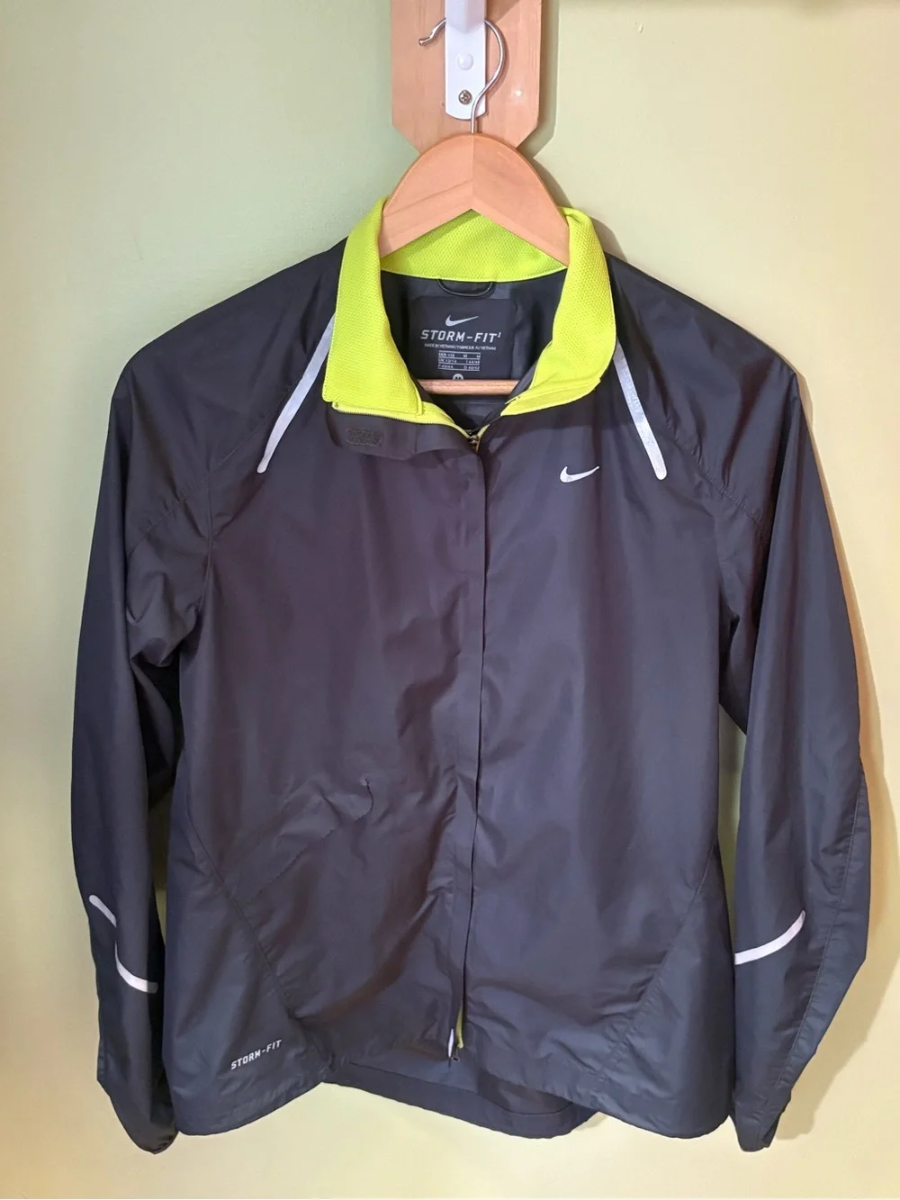 Nike Black Jacket with Neon Yellow Trim